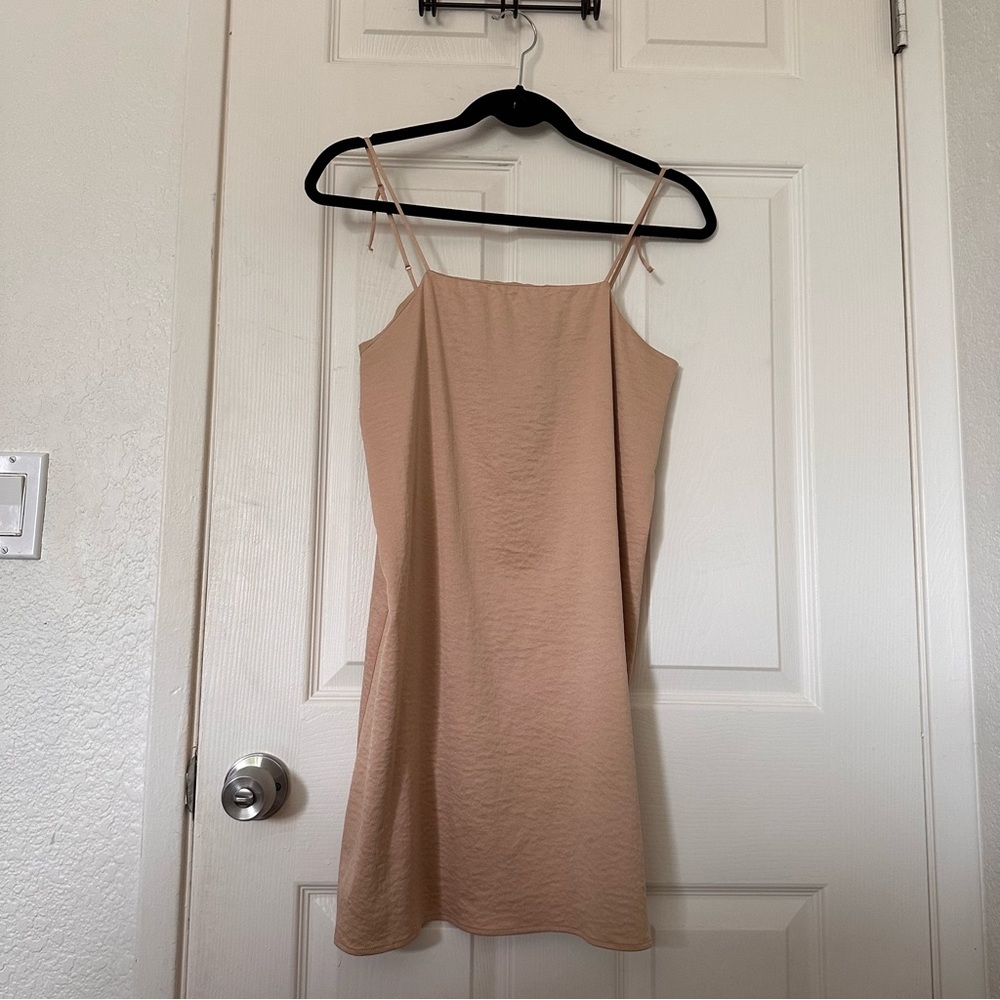 Oak + Fort gold tank dress